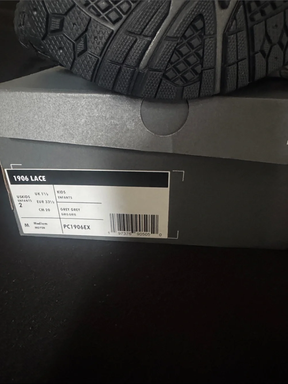 New Balance Kids' Black and Gray Athletic Sneakers